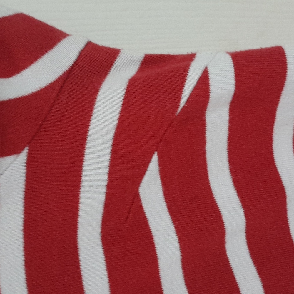Old Navy Dress Red White Stripes Size Medium - Picture 4 of 5
